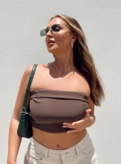 Princess Polly Chadwick Top Brown -Princess Polly Shop 0 Chadwick Top Brown