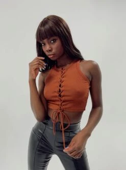 Princess Polly Frida Top Brown