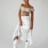 Princess Polly Sun Down Mid Rise Maxi Skirt White