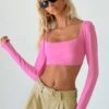 Rogers Long Sleeve Top Pink