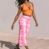 Princess Polly Sunset Trip Midi Skirt Pink