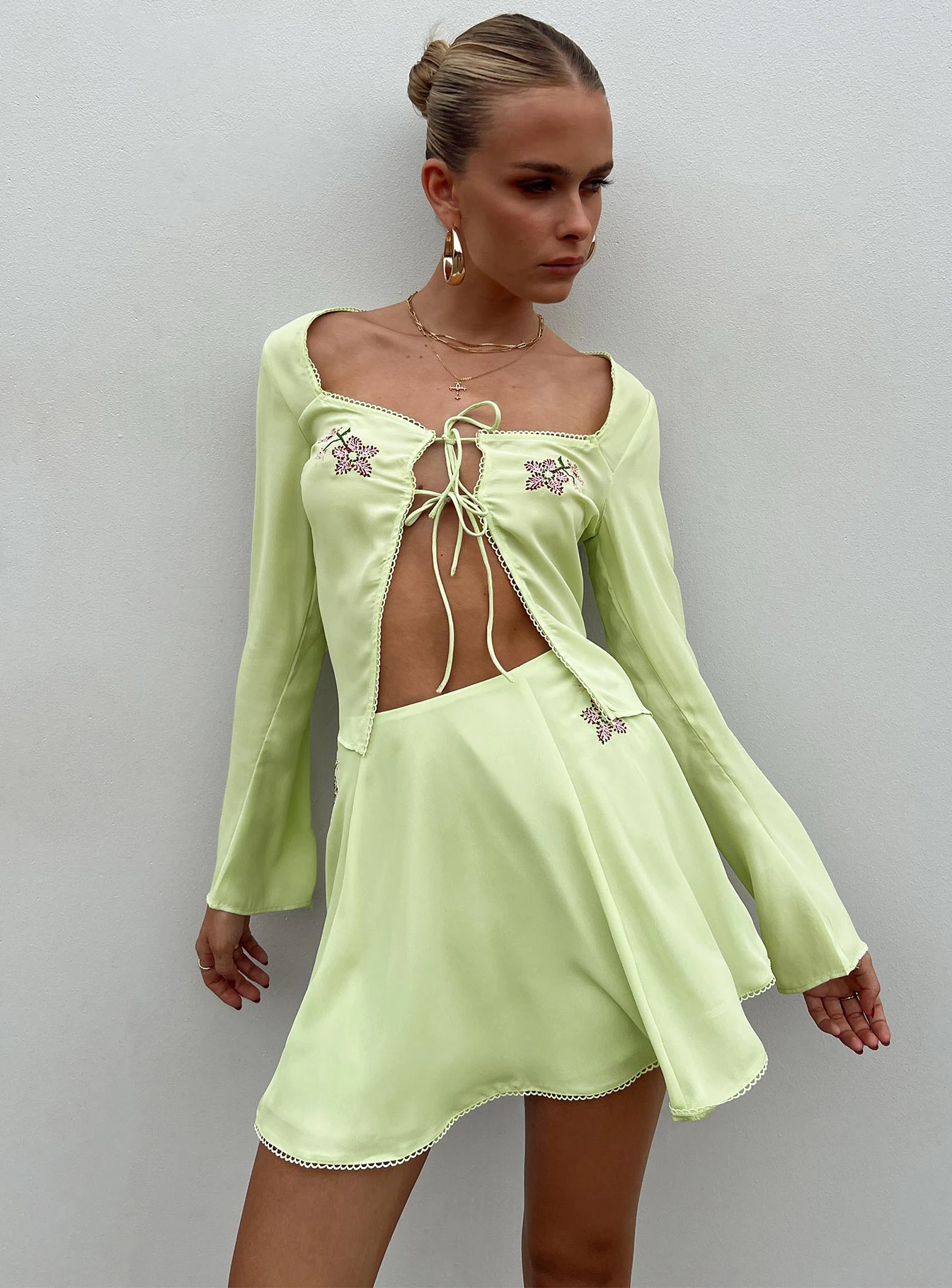 Saleya Mini Skirt Green 1 Saleya Mini Skirt Green