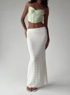 Princess Polly Edin Maxi Skirt White