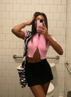 Princess Polly Selby Mini Skirt Black -Princess Polly Shop 0 modelinfo chanelmckinsie us6