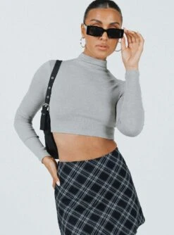 Princess Polly Nicola Long Sleeve Top Grey