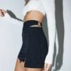 Princess Polly In Pieces Mini Skirt Navy Pinstripe