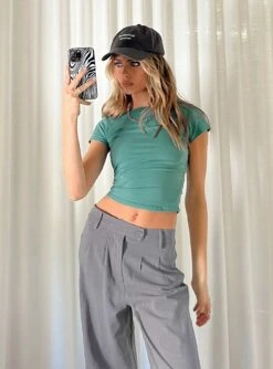 Princess Polly Lex Top Green