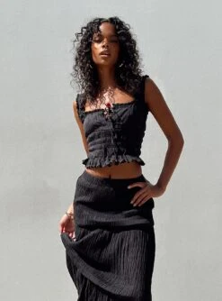 Princess Polly Penton Top Black