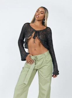 Princess Polly Mystical Long Sleeve Top Black