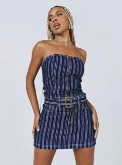 Princess Polly Fernley Skirt Blue