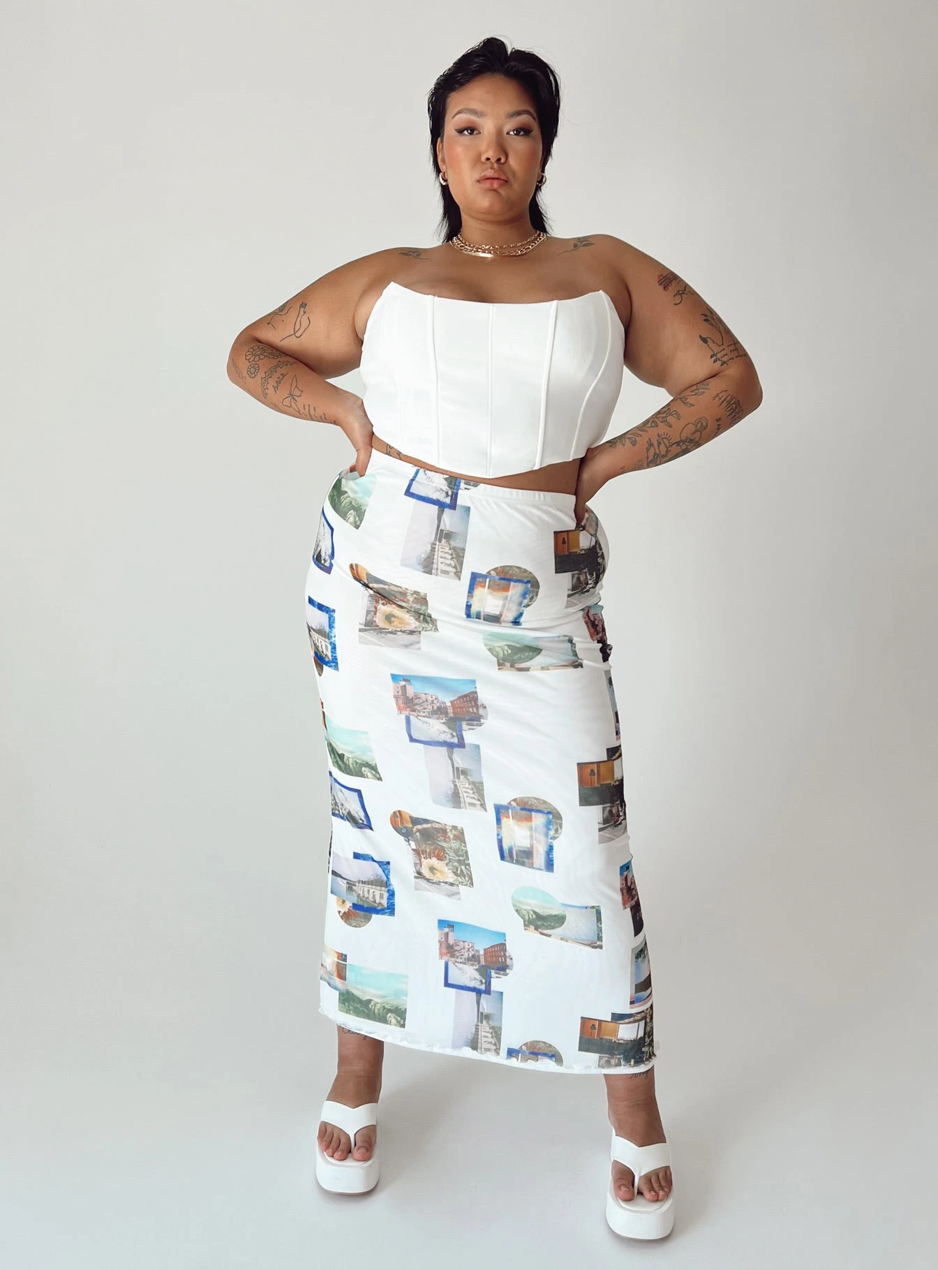 Through My Eyes Maxi Skirt White Curve 1 Through My Eyes Maxi Skirt White Curve