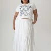 Korban Maxi Skirt White Curve