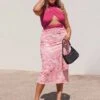 Princess Polly Deanna Midi Skirt Pink