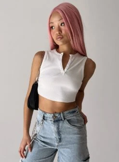 Princess Polly Lancaster Top White