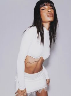 Princess Polly Lorenzo Long Sleeve Top White