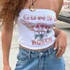 Guns N' Roses Tank Tube Top White
