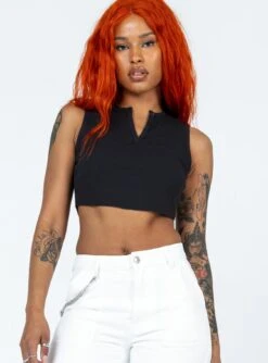 Princess Polly Lancaster Top Black