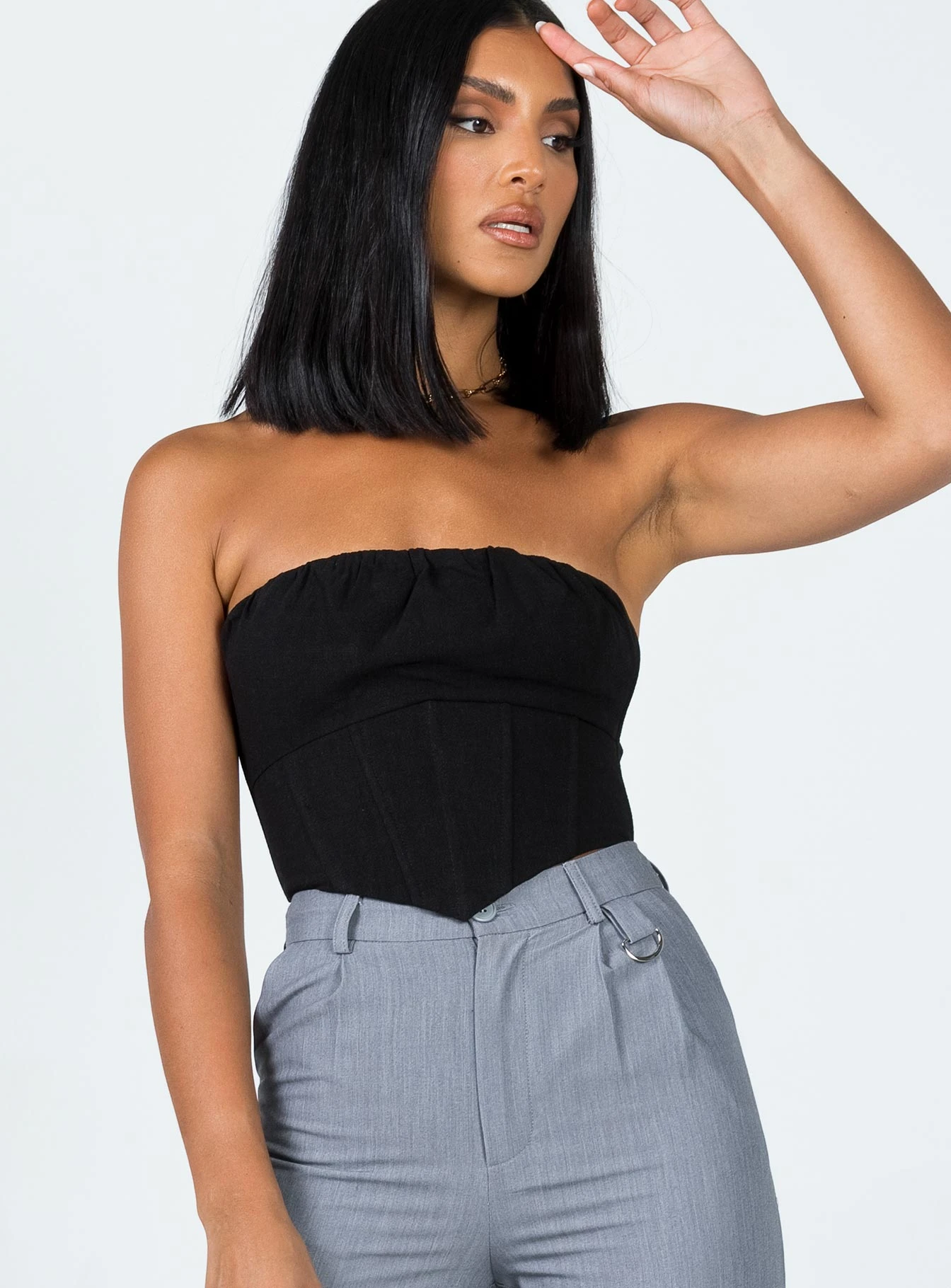 Darbie Strapless Top Black 2 Darbie Strapless Top Black - Image 2