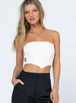 Princess Polly Carnlea Strapless Top White