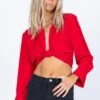 French Kiss Twist Shirt Red