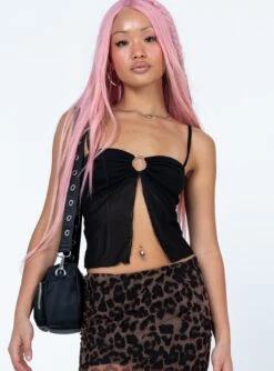 Princess Polly Rosanna Top Black