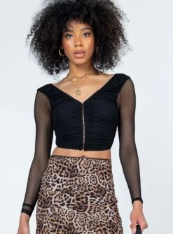 Lillian Long Sleeve Top Black