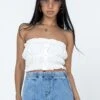 Princess Polly Janey Strapless Top White