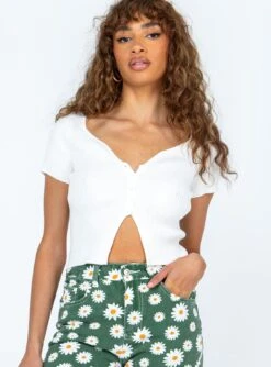 Princess Polly Zeren Top White