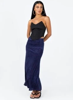 Princess Polly Braxton Maxi Skirt Blue
