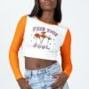 Princess Polly Feed Your Soul Long Sleeve Top Orange