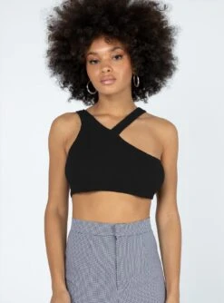 Princess Polly Analia Top Black