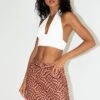 Princess Polly Meredith Swirl Wrap Mini Skirt