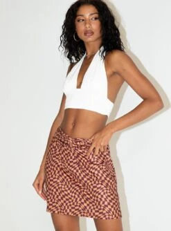 Princess Polly Meredith Swirl Wrap Mini Skirt