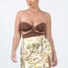 Dillion Mini Skirt Yellow Swirl
