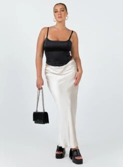 Princess Polly Haley Maxi Skirt Champagne