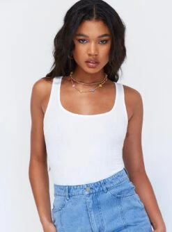 Princess Polly Landen Bodysuit White