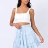 Princess Polly Meltem Mini Skirt Blue