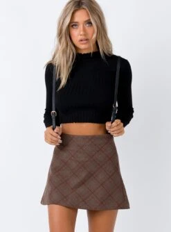 Princess Polly Fike Mini Skirt Brown -Princess Polly Shop 1 399f2c94 73ac 45fd 8c30 30709c8486ce