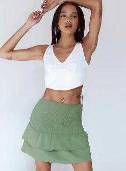 Princess Polly Lillie Mini Skirt Green
