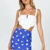 Princess Polly Selby Mini Skirt Blue Floral