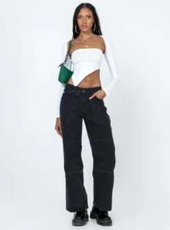 Koslo Bolero Top White -Princess Polly Shop 2 modelinfo Ayanna us2