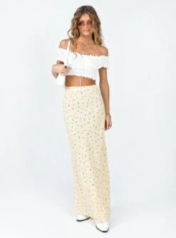 Princess Polly Shaneal Midi Skirt Yellow -Princess Polly Shop 2 modelinfo elise us2 815ceeb3 929e 4204 8e1d 46f31bb1cdd3