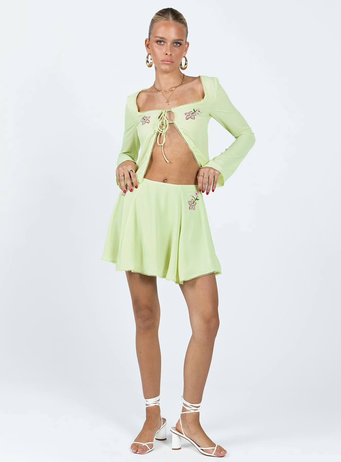 Saleya Mini Skirt Green 3 Saleya Mini Skirt Green - Image 3