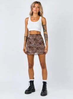 Princess Polly Vinay Mini Skirt Leopard 12 Princess Polly Vinay Mini Skirt Leopard -Princess Polly Shop 2 164 319