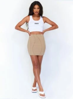 Princess Polly Rhiana Mini Skirt Brown 7 Princess Polly Rhiana Mini Skirt Brown -Princess Polly Shop 2 40b21d38 6d2e 421b 8a66 9ac83641a696