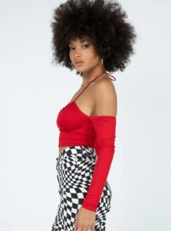 Princess Polly St Eden Top Red -Princess Polly Shop 3 modelinfo Jamea us4 b3aff285 9b1c 4c4a 8d65 5cc772b8ab62