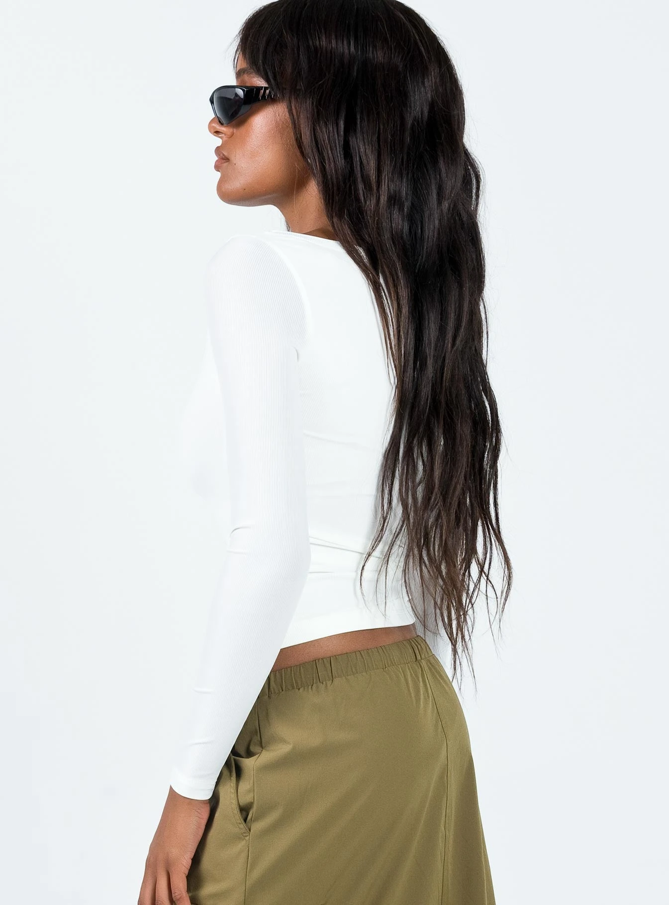 Arthie Long Sleeve Top White Low Impact 4 Arthie Long Sleeve Top White Low Impact - Image 4