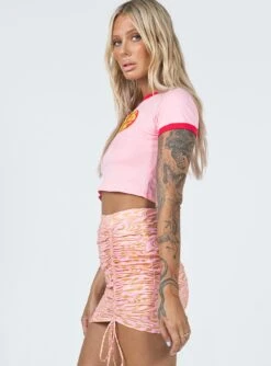 Princess Polly Jarlina Mini Skirt Pink -Princess Polly Shop 3 modelinfo emma leigh us4 e27bc88e 2119 4d1f 8942 7169ef7d6df1