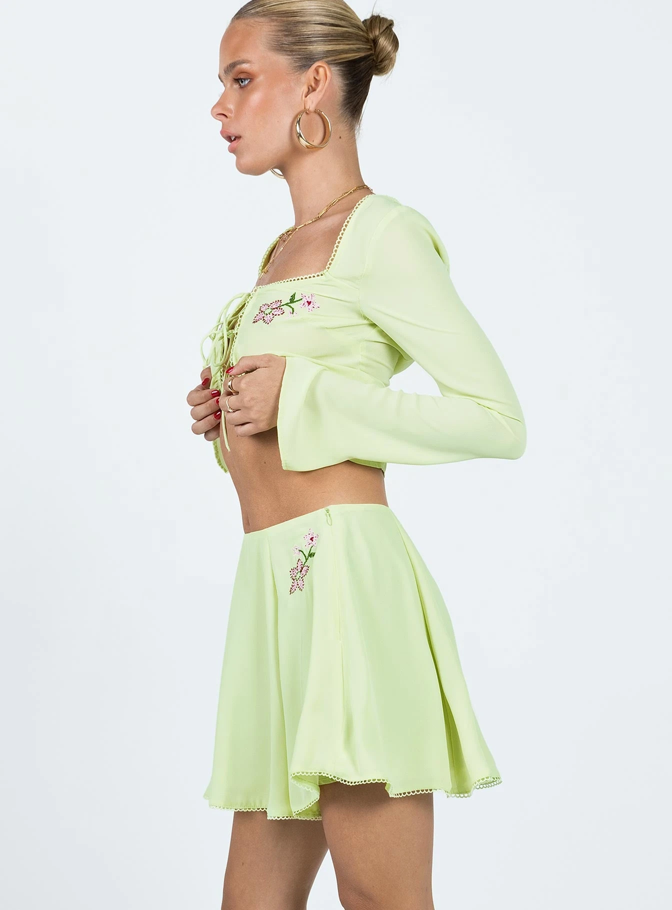 Saleya Mini Skirt Green 4 Saleya Mini Skirt Green - Image 4