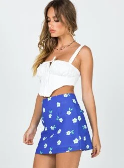 Princess Polly Selby Mini Skirt Blue Floral -Princess Polly Shop 3 0e92eb20 cc82 4733 b1c2 40747a2fab2e